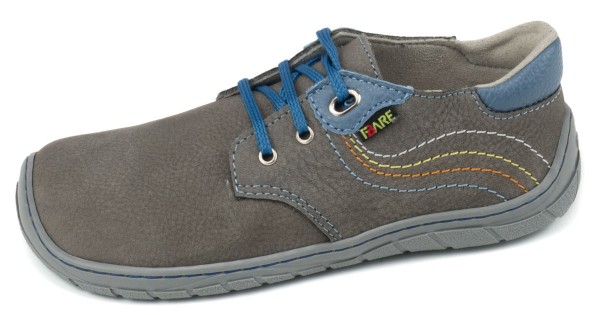 Fare Bare |vB ~ LowCut Leder Schnürer ~ Grau/Blau