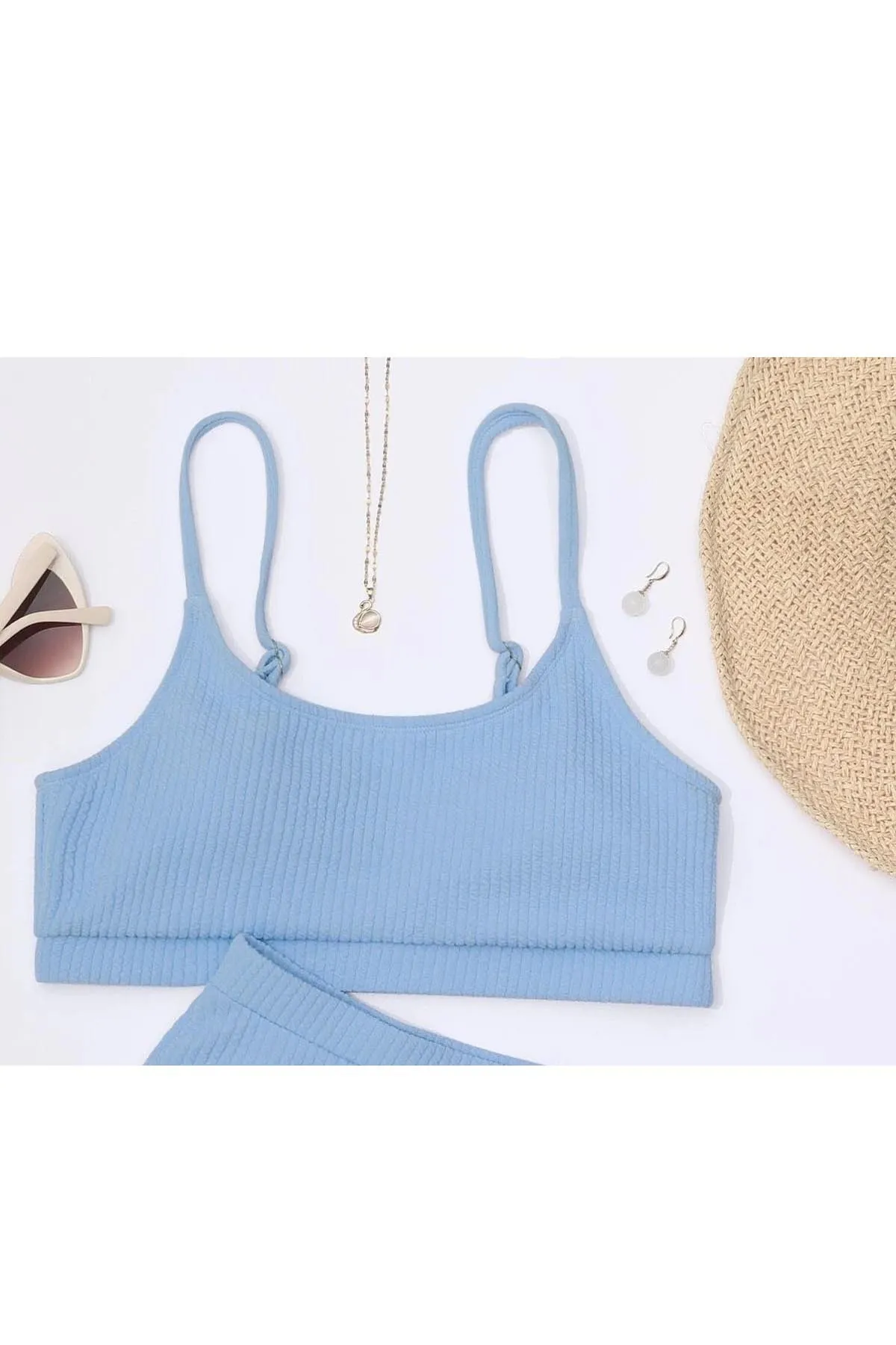 Angelsin  Tankini-Bikinioberteil aus Spezialstoff mit hoher Taille