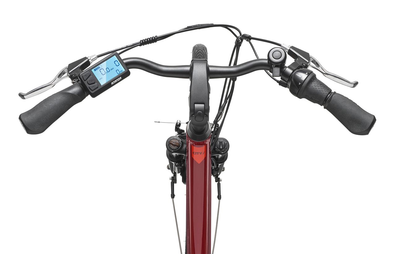 Telefunken City E-Bike RC845 Multitalent mit 7-Gang Shimano Nabenschaltung, Weinrot