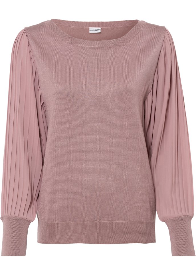 Pullover mit plissierten Ärmeln