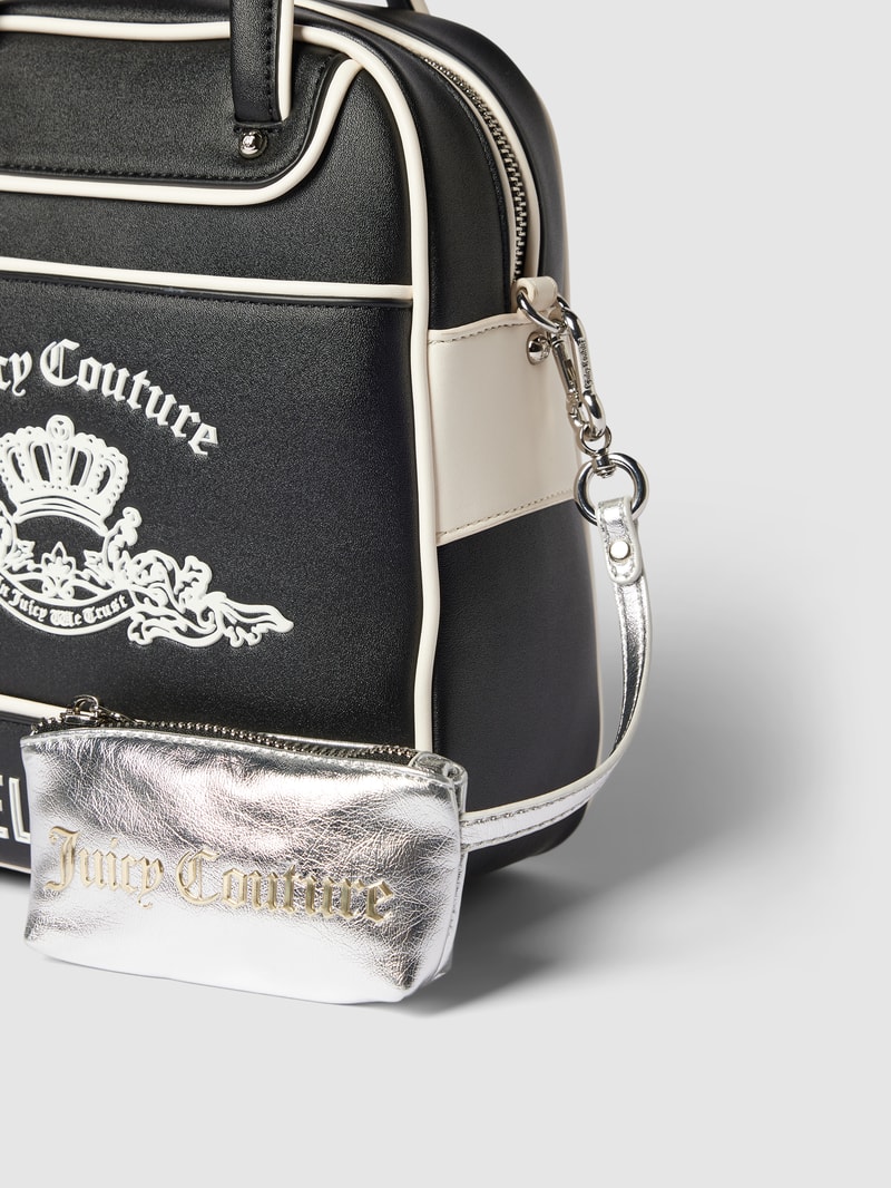 Tote Bag mit Label-Detail Modell 'HEATHER' in schwarz