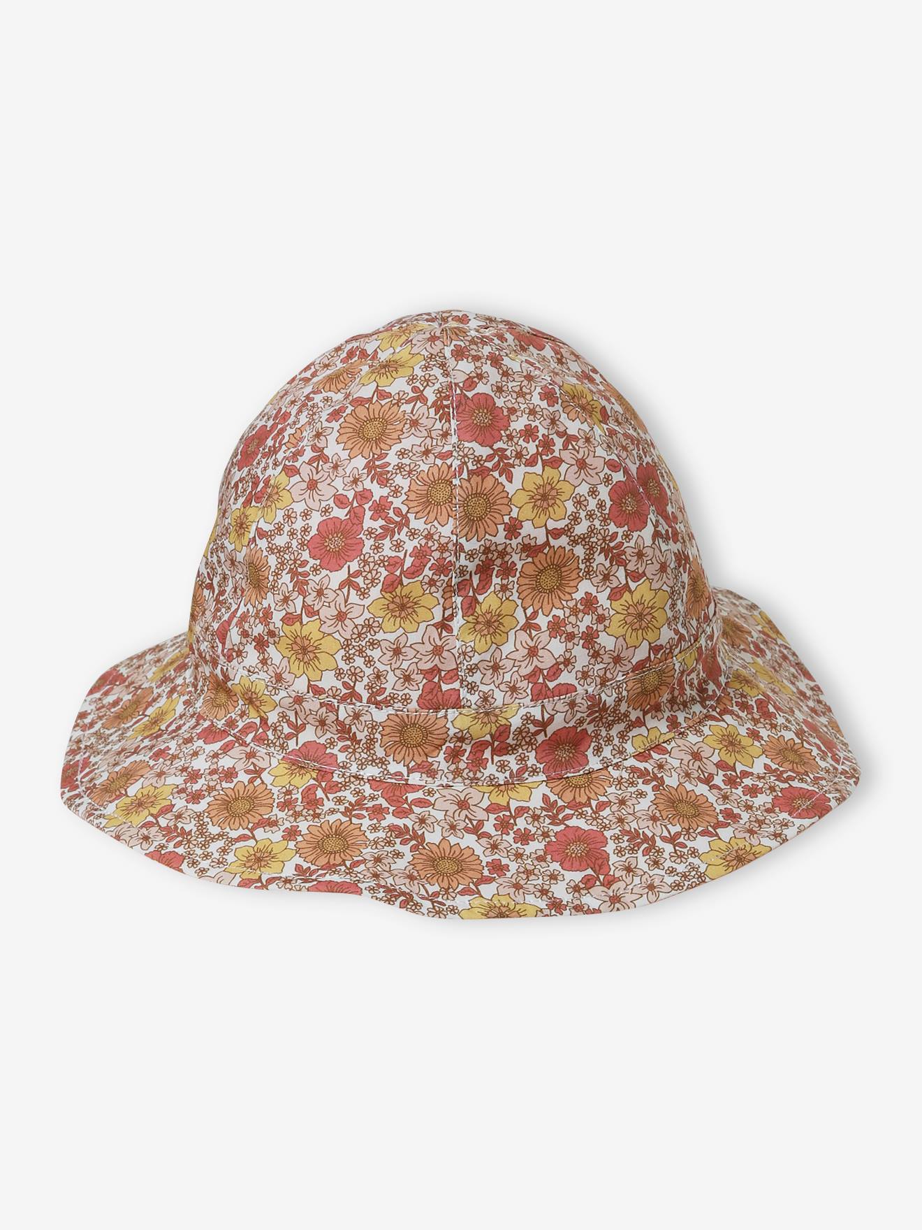 Bob réversible imprimé vintage bébé fille pêche