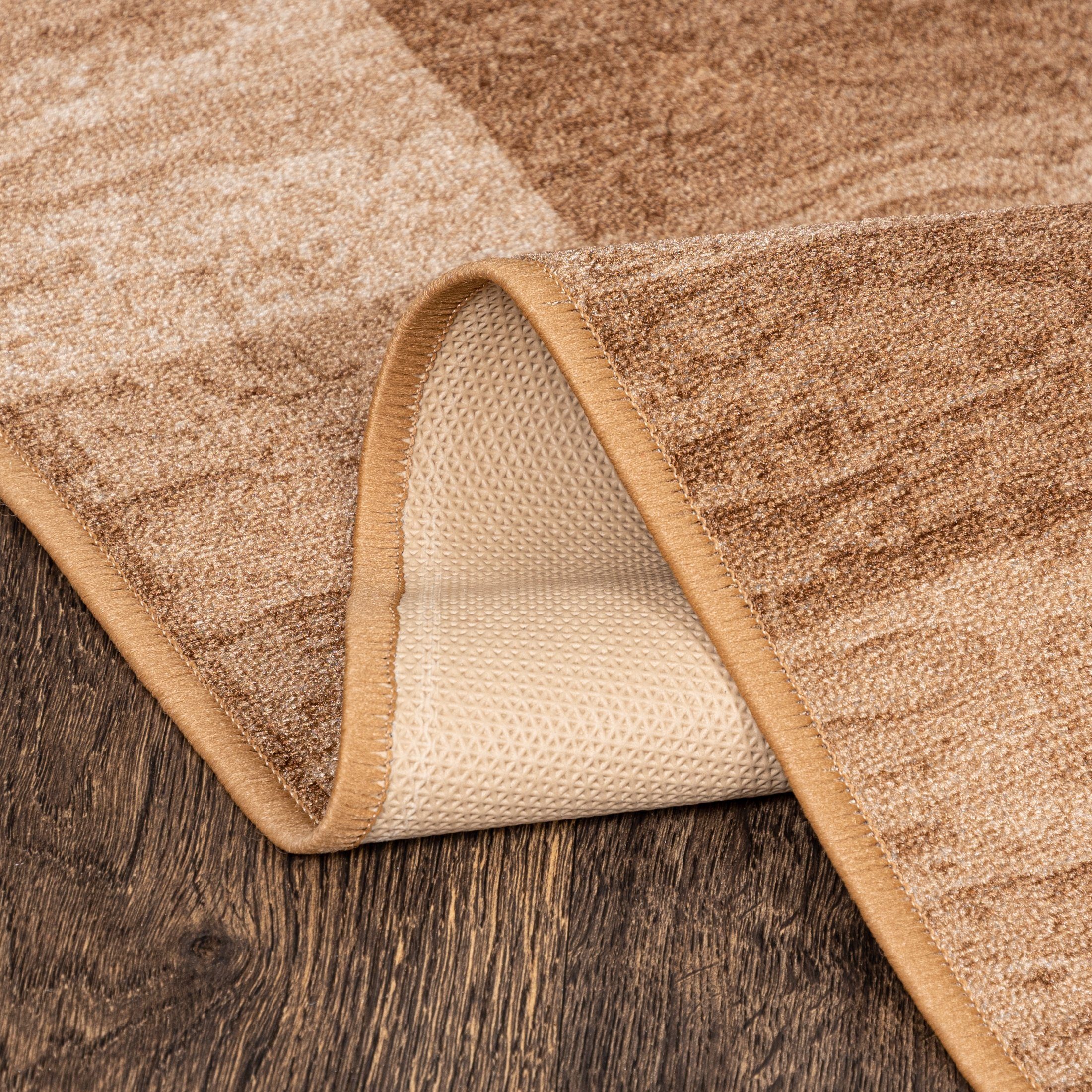 Läufer Läufer Teppichläufer Brücke - Vorzimmer Küche - Beige, Mazovia, 67 x 100 cm, Kurzflor, Rutschfest, Meterware, Verschiedene Größen