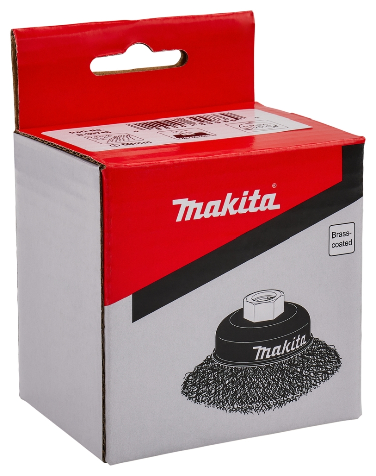 Perie Makita Accessories D-39746 cupă Sârmă de oțel placată cu alamă ondulată M14 x 60 mm