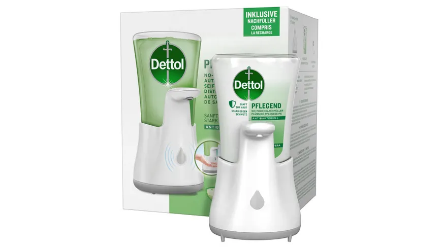 Dettol No-Touch Automatischer Seifenspender – Inkl. Dettol Nachfüller Aloe Vera