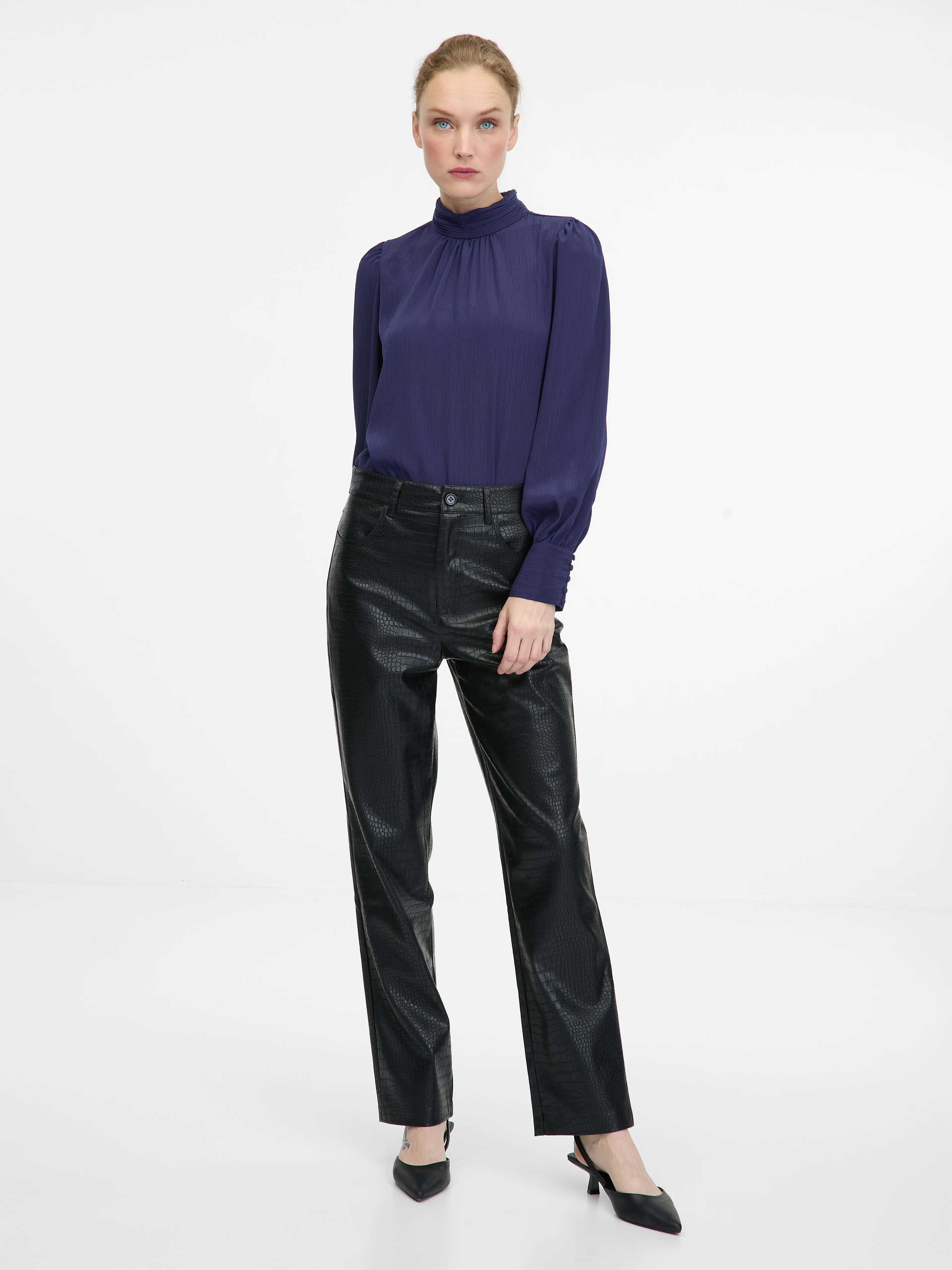 Dunkelblaue Damenbluse ORSAY