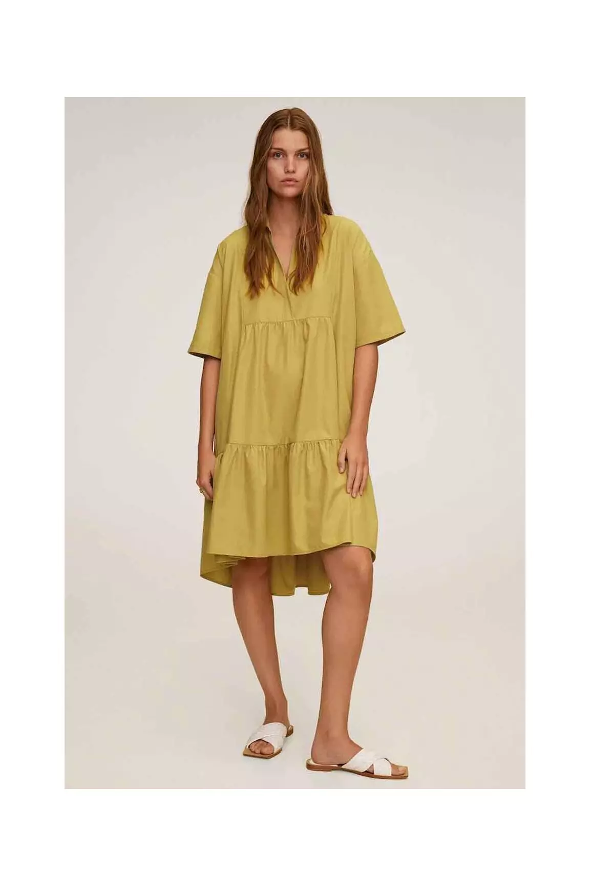 Mango Robes Courtes Femme couleur vert