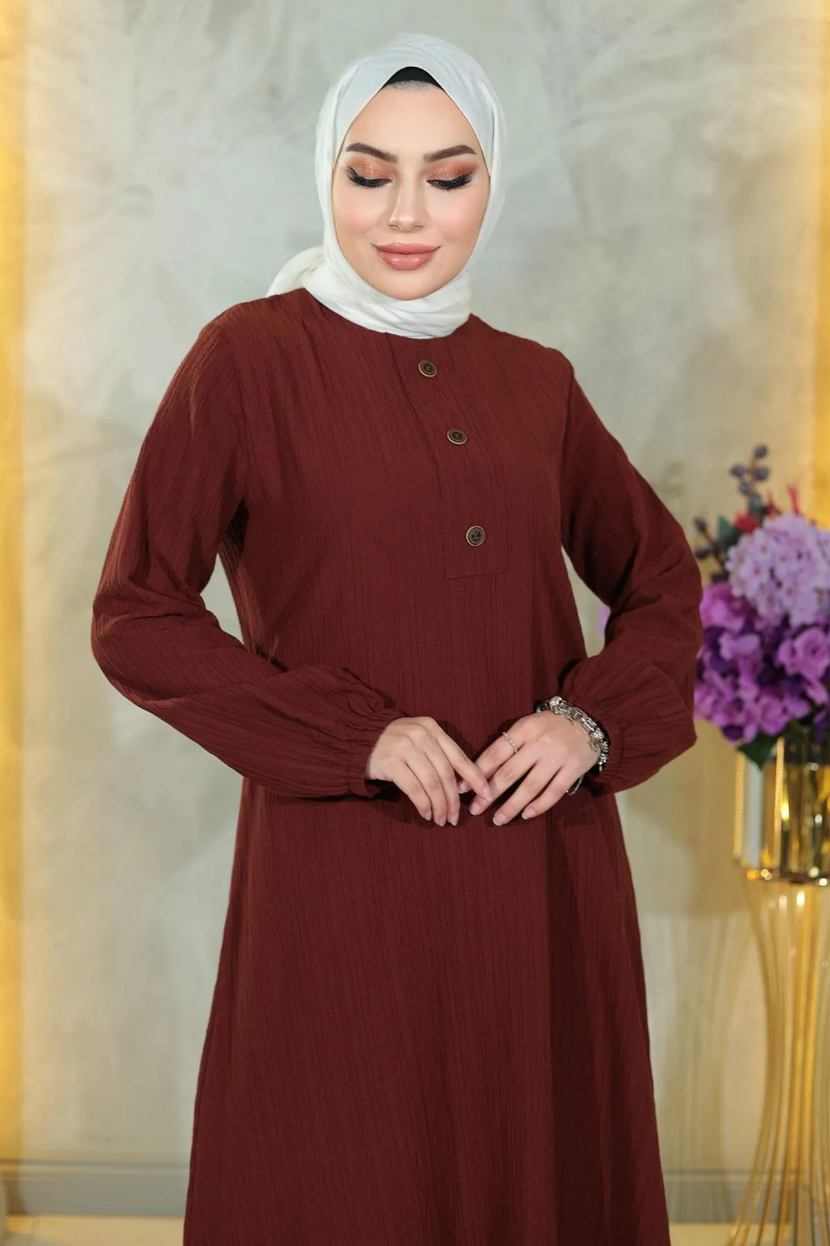 Modamihram  Zweiteiler - Braun - Regular Fit