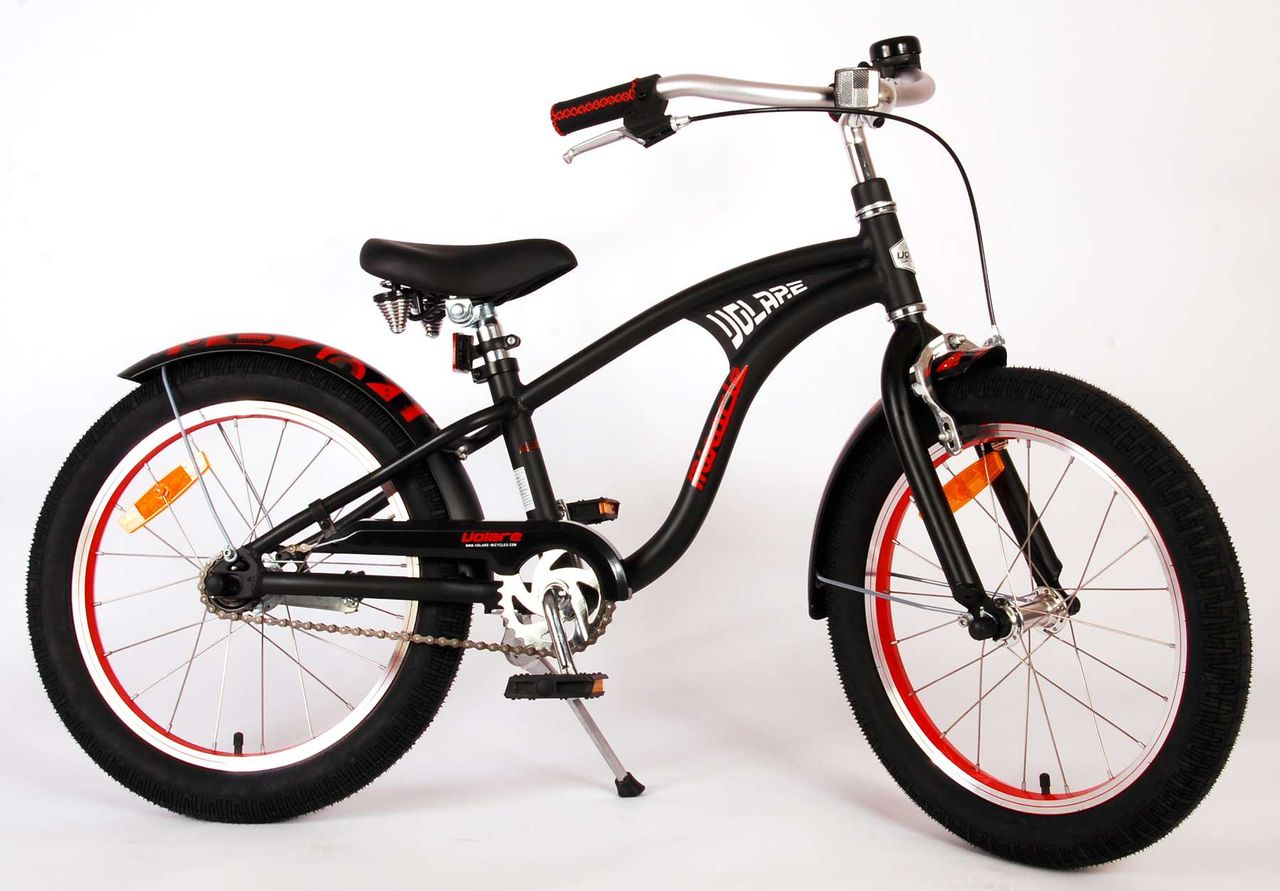 Volare Miracle Cruiser Kinderfahrrad - Jungen - 18 Zoll - Mattschwarz - Prime Collection