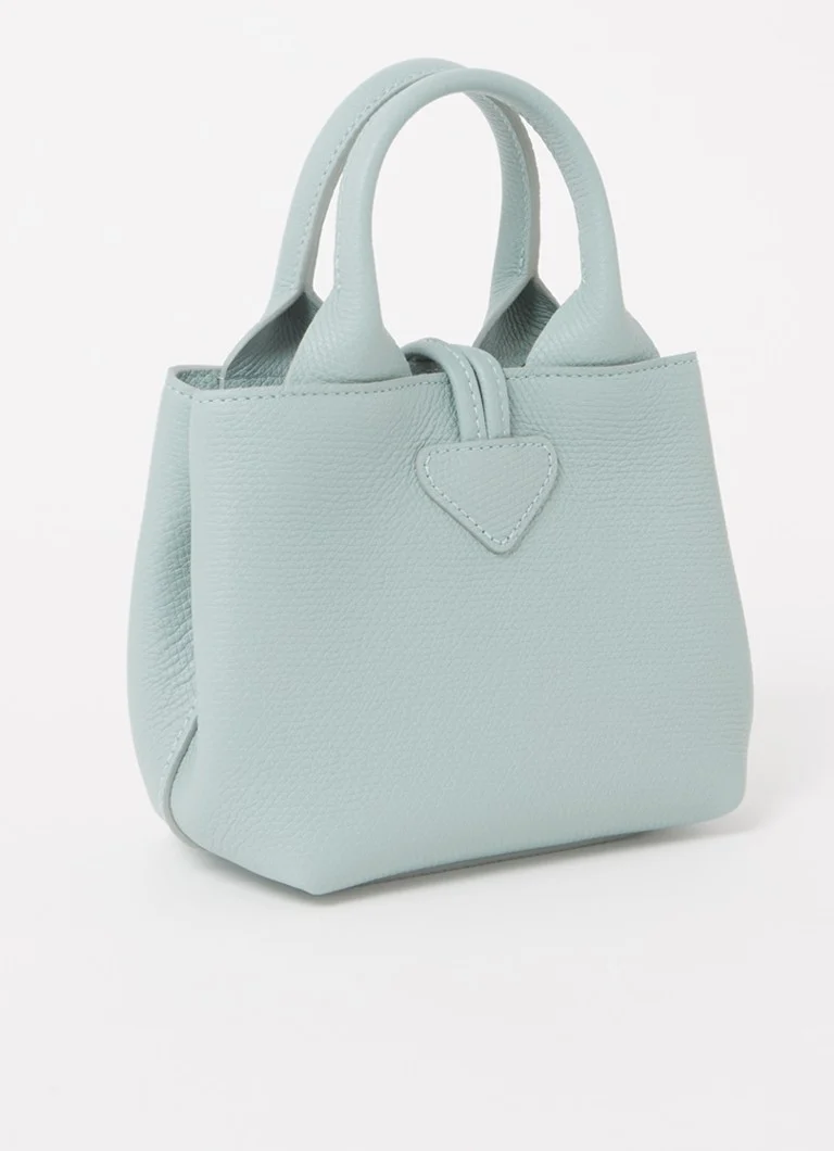 Longchamp Le Roseau XS leather handbag with detachable shoulder strap