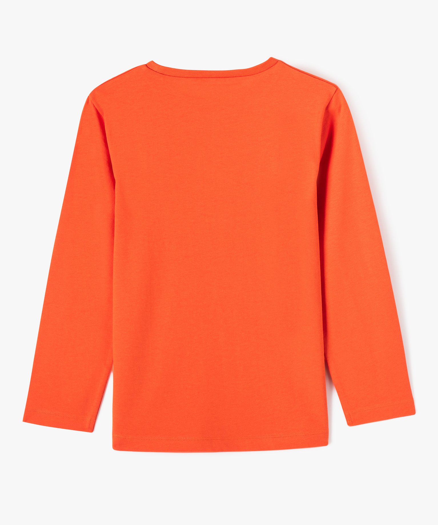 Tee-shirt à manches longues avec inscription Garçon orange | GEMO