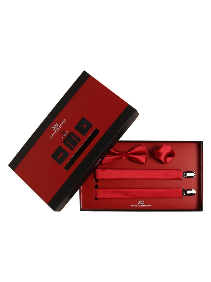 Finshley & Harding London Accessoire-Set in rot - 0001 günstig kaufen onesize
