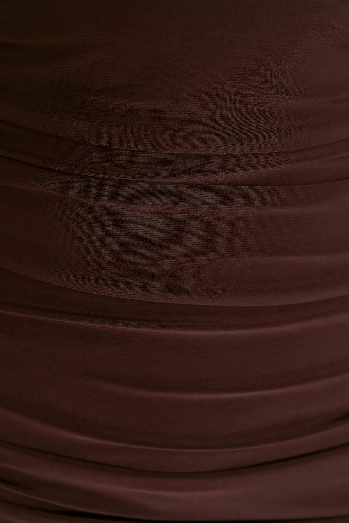 Trendyol Collection  Dunkelbraunes drapiertes Abendkleid TPRAW22EL1069