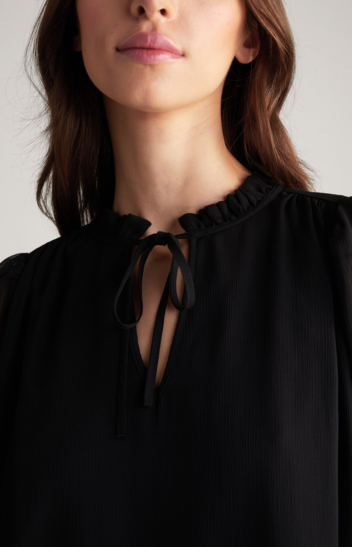 Chiffon-Kleid in Schwarz