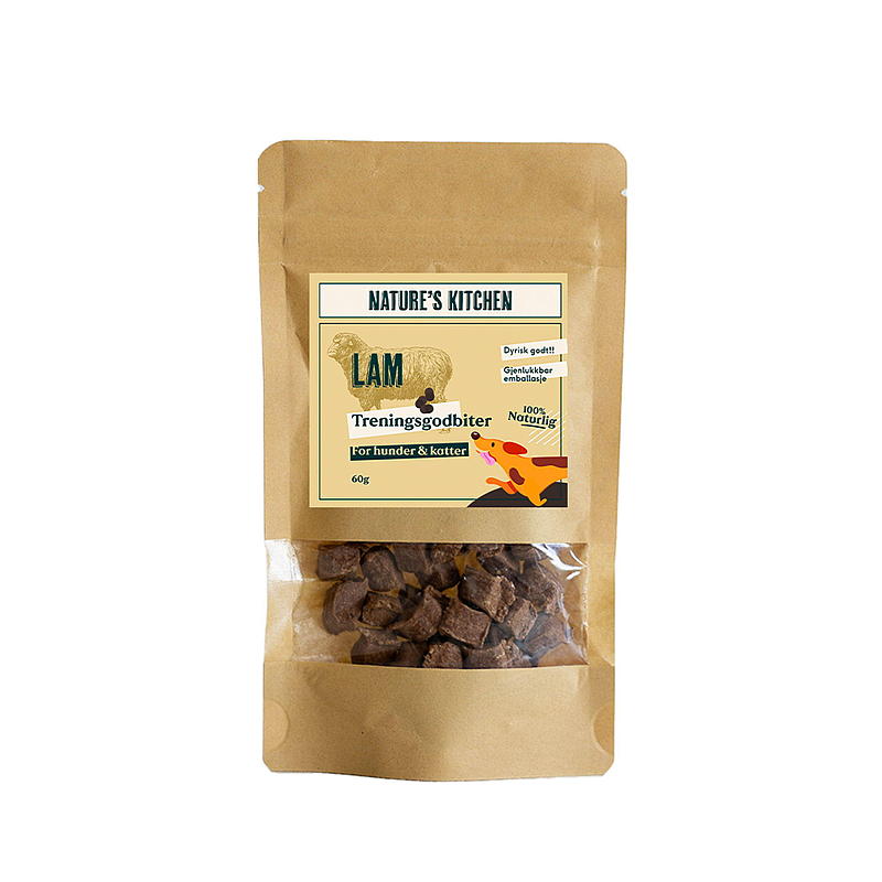 Treningsgodbiter 60 g lam  Nature's kitchen