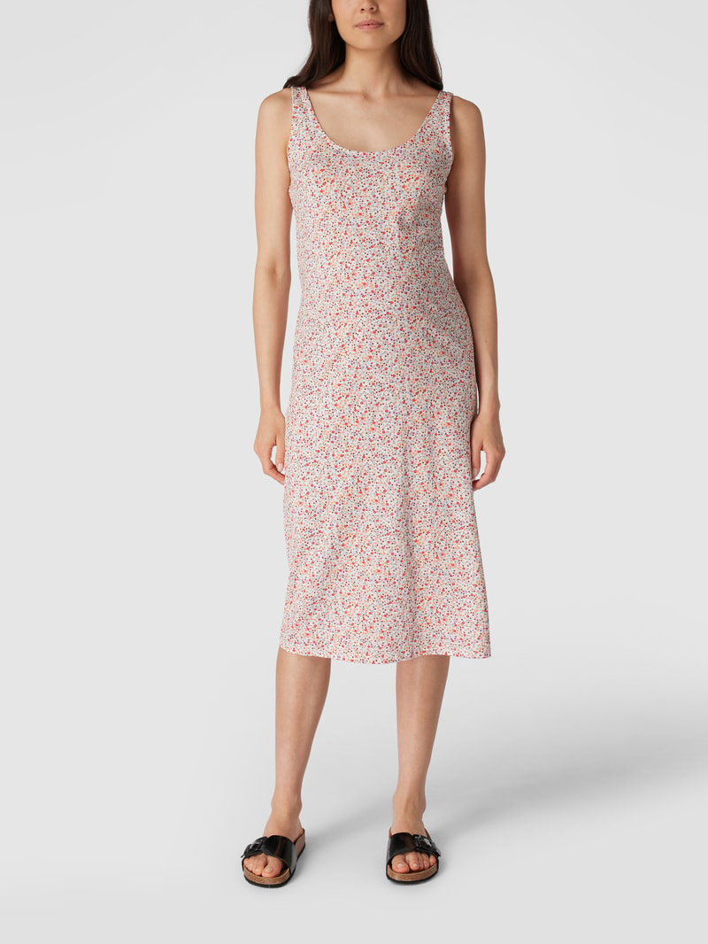 Knielanges Umstands-Kleid mit floralem Allover-Muster in pink