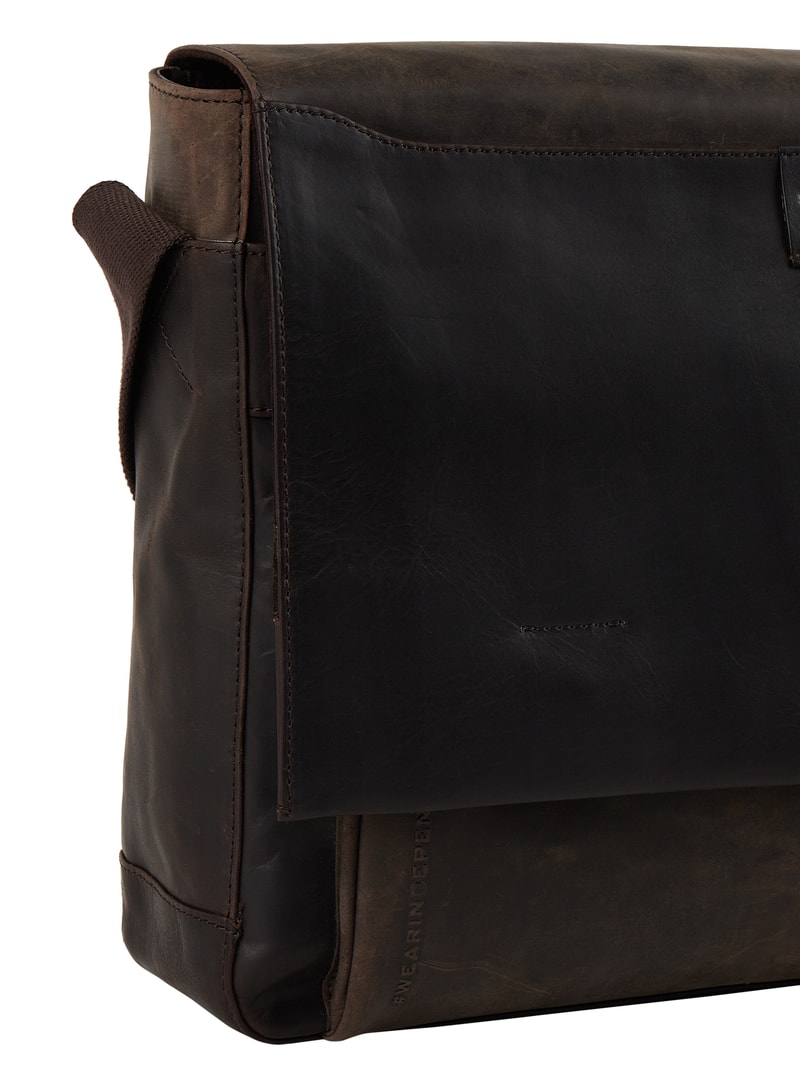Messenger Bag aus Leder Modell 'Jeremy' in dunkelbraun