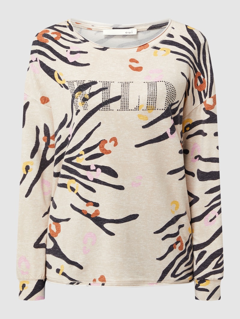 Sweatshirt mit Message in stein