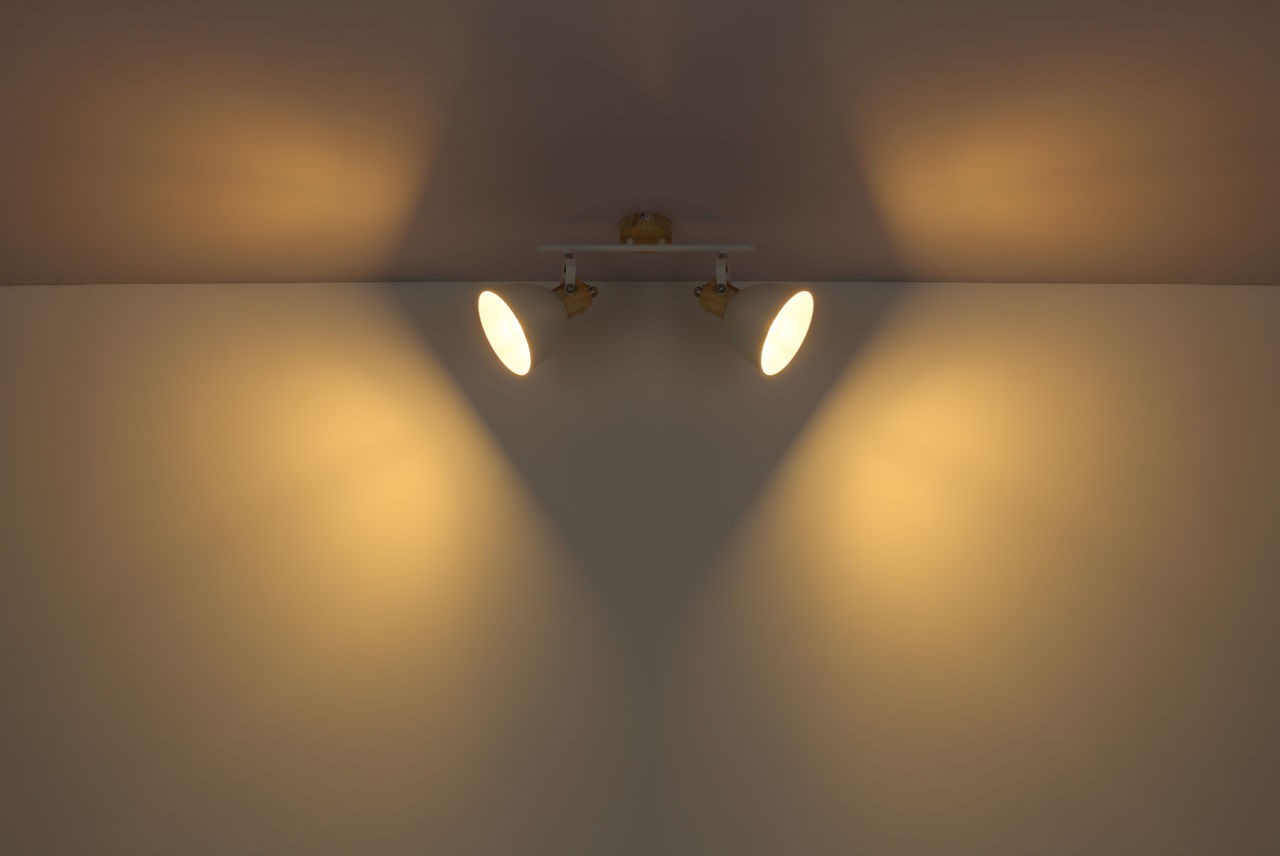 Globo Lighting - WIHO - Strahler Metall weiß, 2x E27