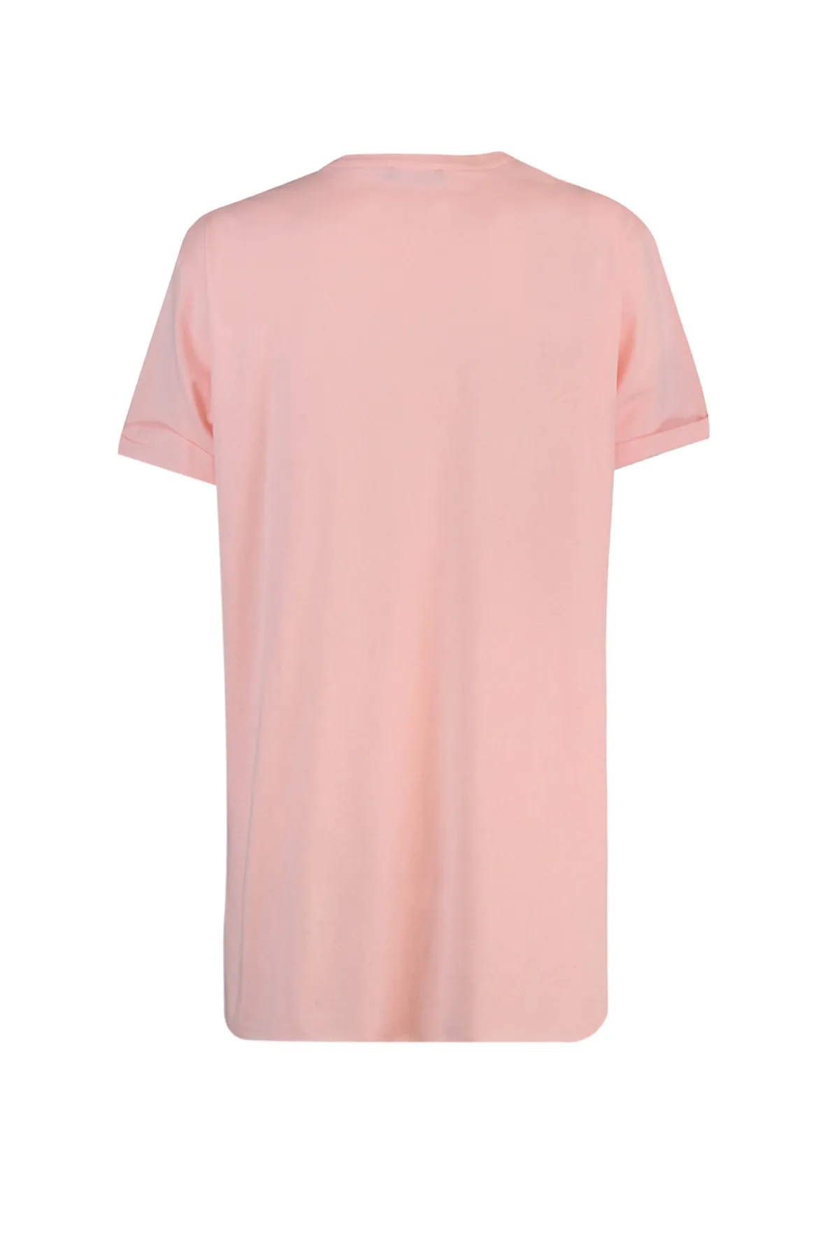 Trendyol Modest  Grau-Rosa 2er-Pack kurzärmliges Basic-Strick-T-Shirt mit Schlitz und detailliertem Rundhalsausschnitt TCTSS21UK0009