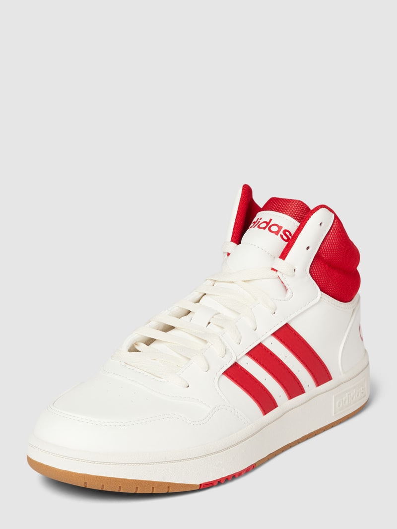 High Top Sneaker mit Kontrastbesatz Modell 'HOOPS 3.0 MID' in weiß