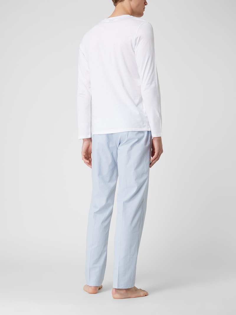 Pyjama aus Baumwolle in hellblau