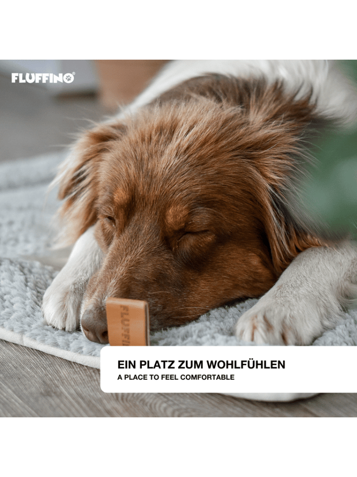 FLUFFINO Hundedecke/Hundekissen - Wildlederimitat - Größe S (73 x 45 cm) - grau günstig kaufen onesize