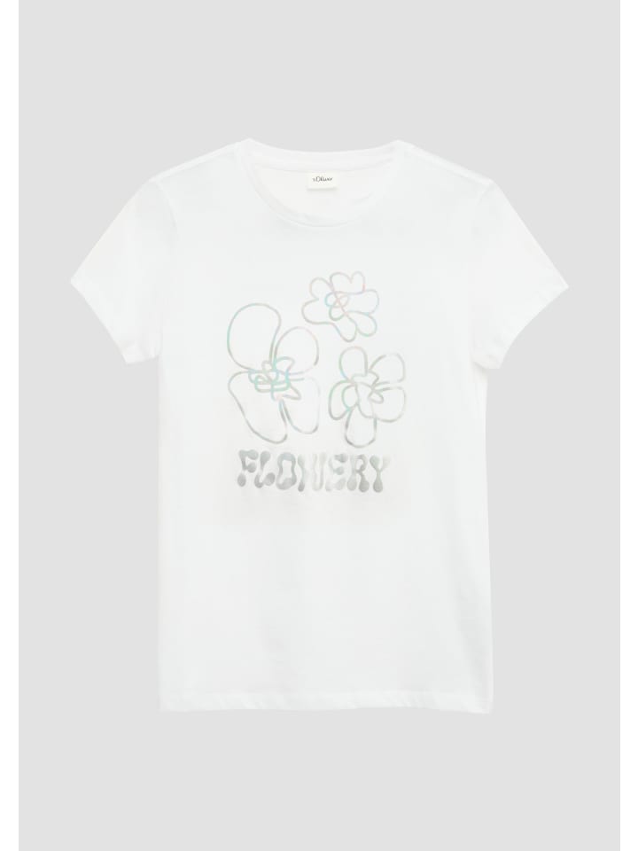 s.Oliver T-Shirt kurzarm in Weiß günstig kaufen