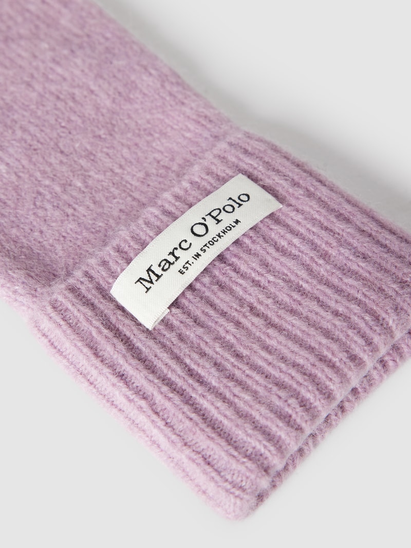 Fäustlinge mit Label-Detail Modell 'Alpaka' in flieder