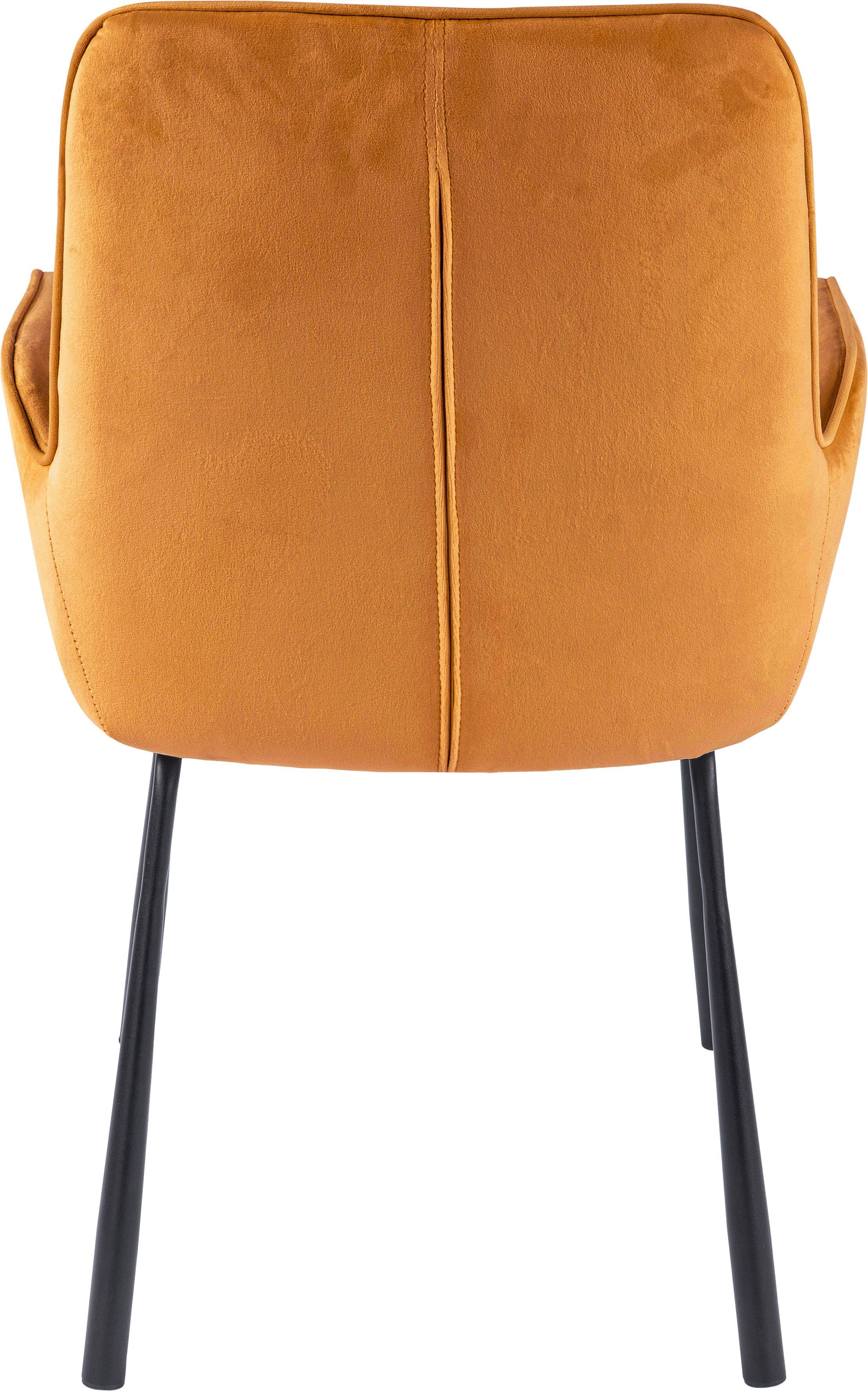 Kayoom Polsterstuhl Stuhl Eliot 125, samtiger Stoffbezug