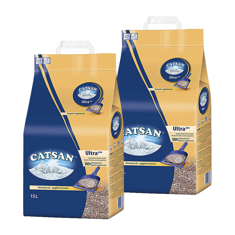 CATSAN Katzenstreu CATSAN Ultra plus Klumpstreu 2x15 l