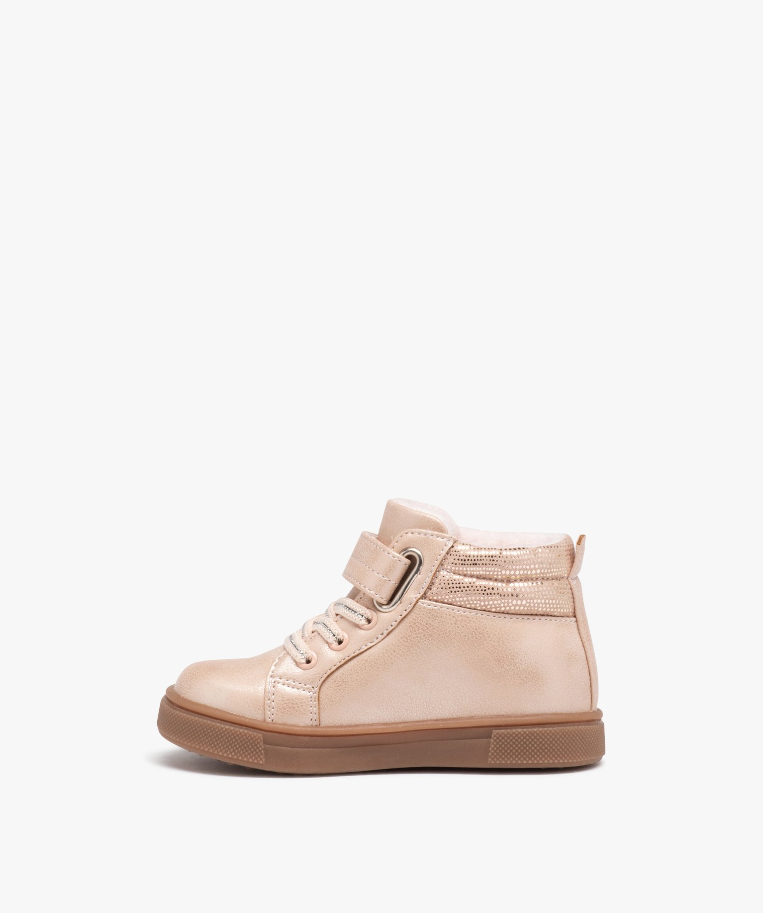 Boots irisé avec doublure peluche bébé fille rose | GEMO