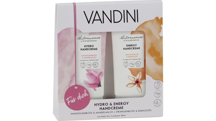 VANDINI Geschenkset Handcreme Hydro + Energy