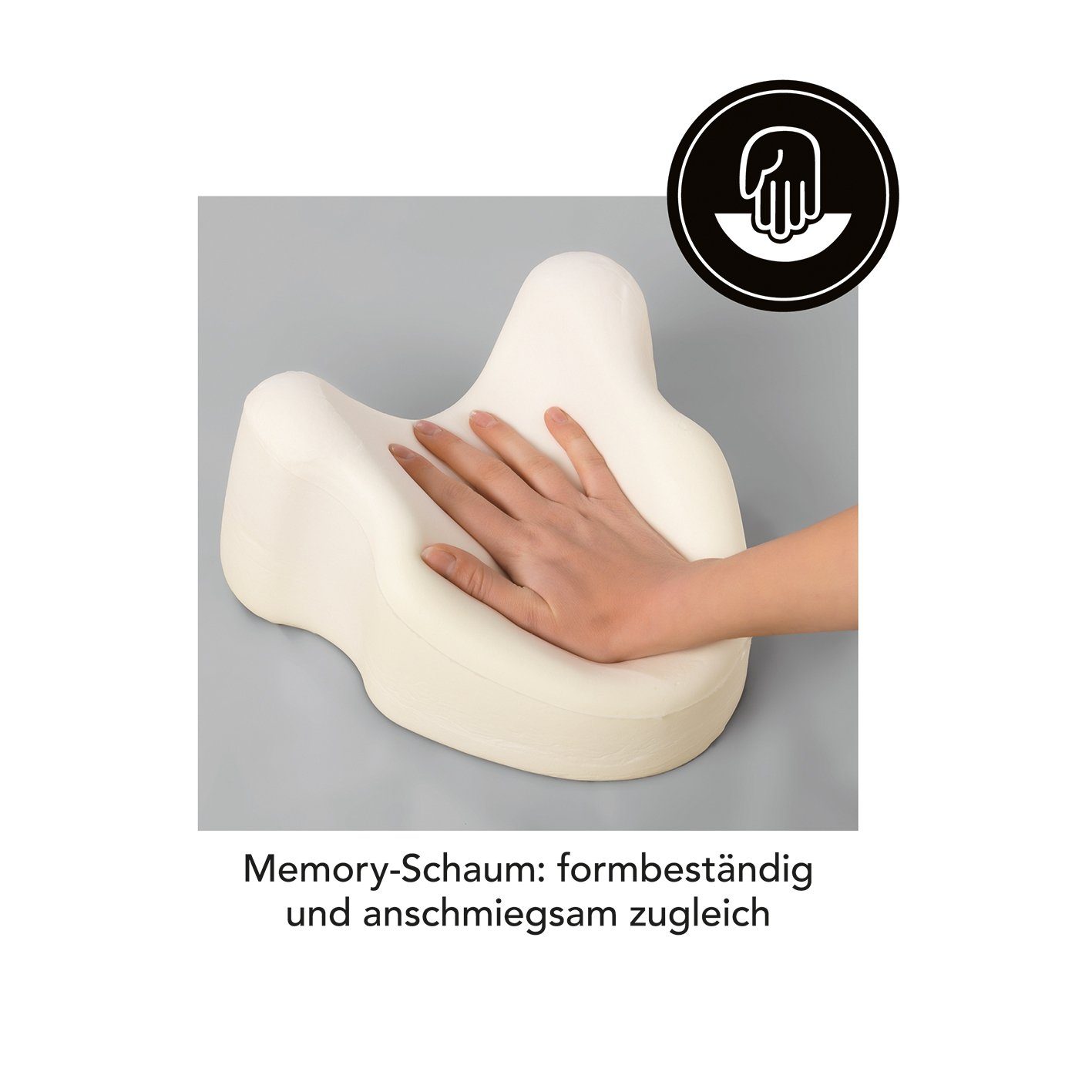 MAXXMEE Seitenschläferkissen MAXXMEE Seitenschläfer-Kissen aus Memory-Schaum weiß 2er-Set, 2-tlg.