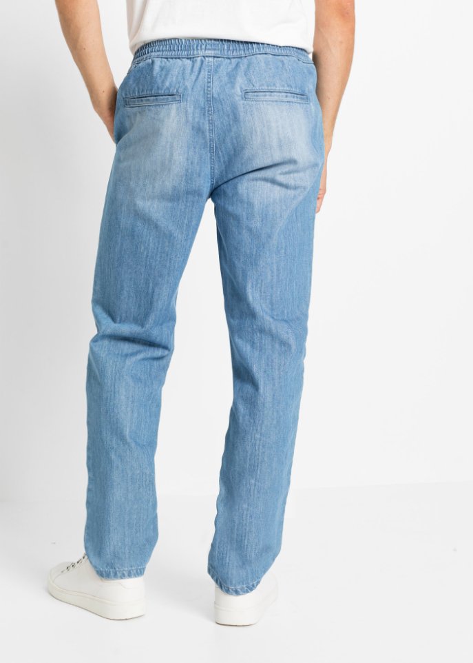 Regular Fit Jeans mit elastischem Bund, Straight (2er Pack)
