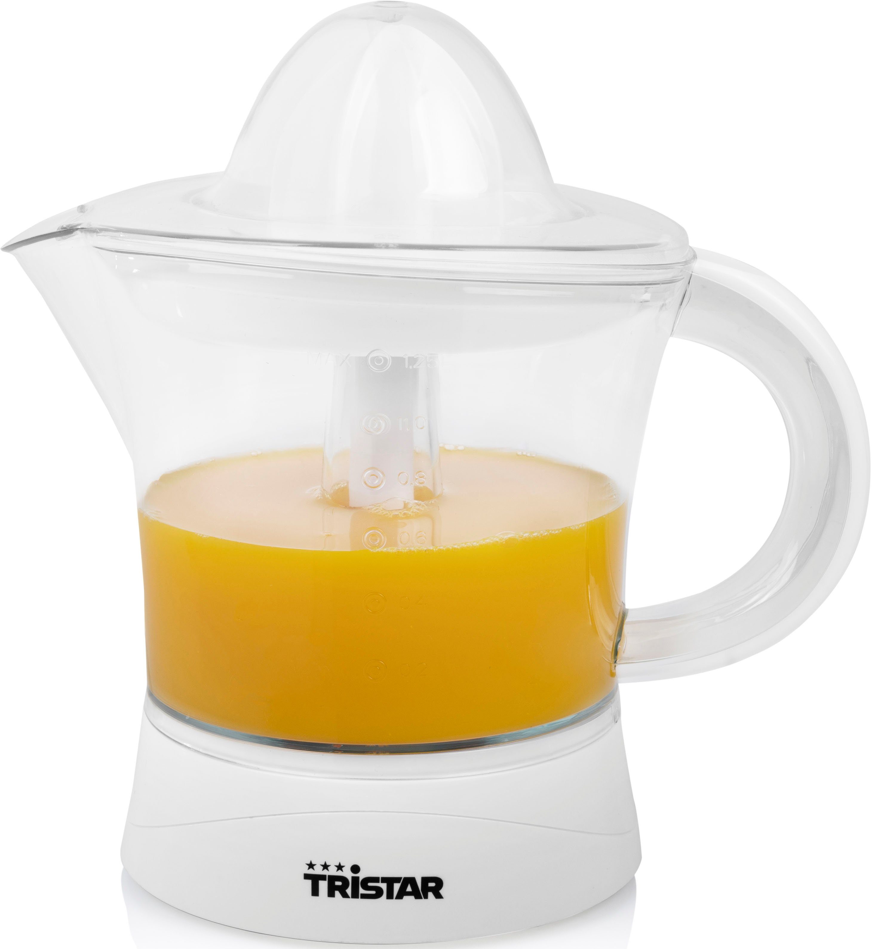 Tristar Zitruspresse CP-3006, 40 W, 1,2 Liter Inhalt, abnehmbarer Krug, transparenter Deckel