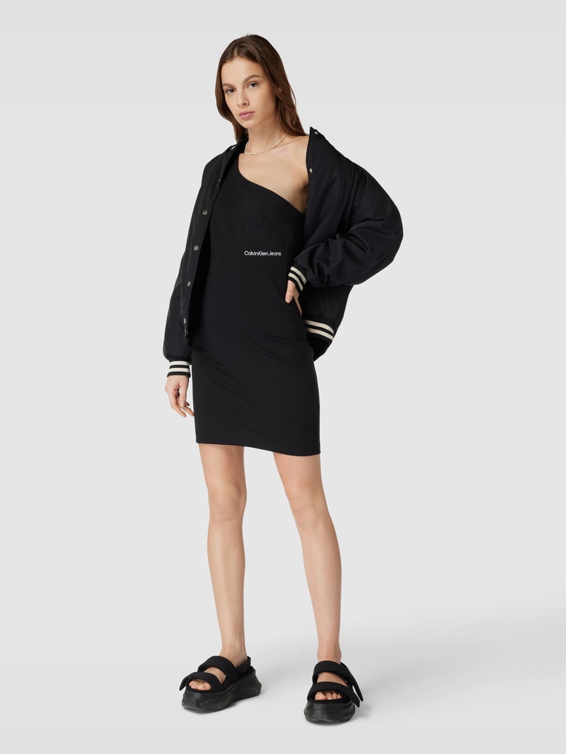 Minikleid mit One-Shoulder-Träger Modell 'MILANO' in schwarz
