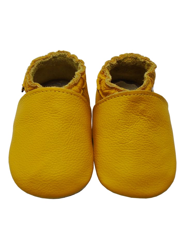 Yalion Baby Leder-Krabbelschuhe in Gelb günstig kaufen