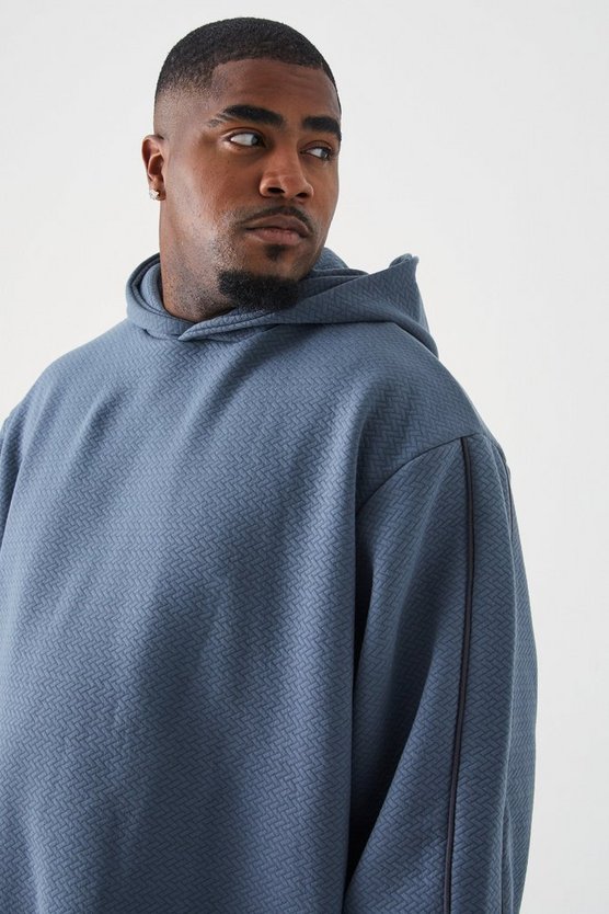 Plus strukturierter Oversize Hoodie