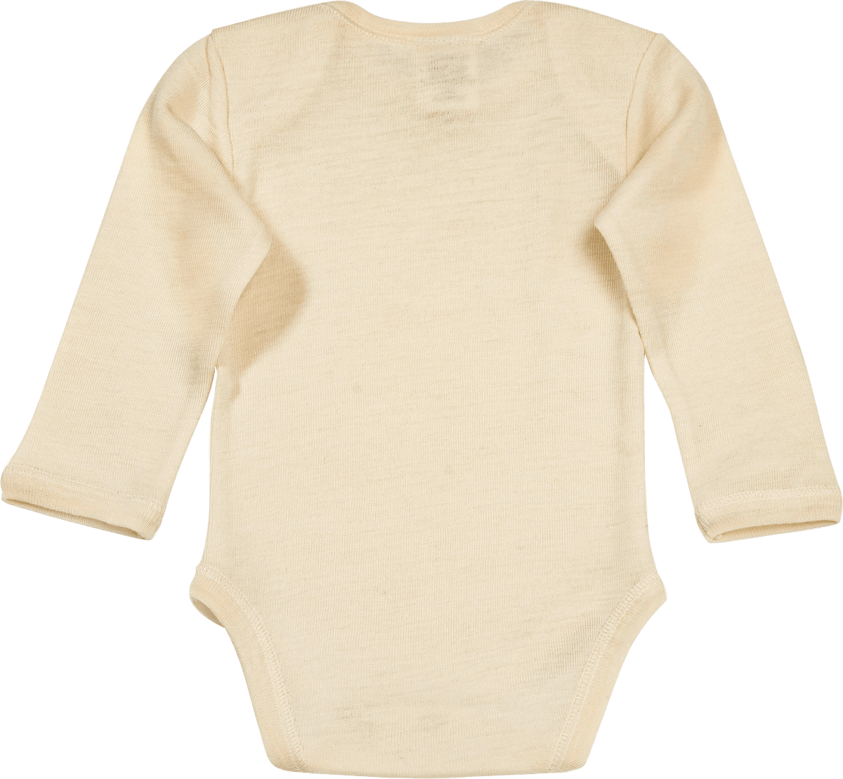 Body Langarm aus Bio-Wolle und Seide, natur, Gr. 86/92, 1 St