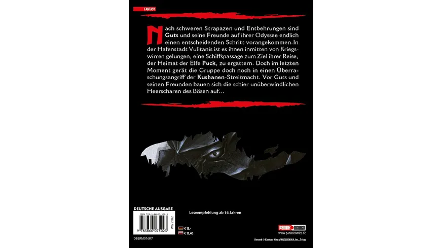 Berserk Max 16 - Das actiongeladene und genredefinierende Dark-Fantasy-Epos von Kentaro Miura