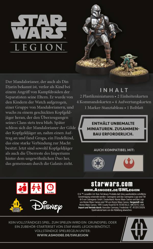 Star Wars: Legion – Din Djarin & Grogu (Erw.)