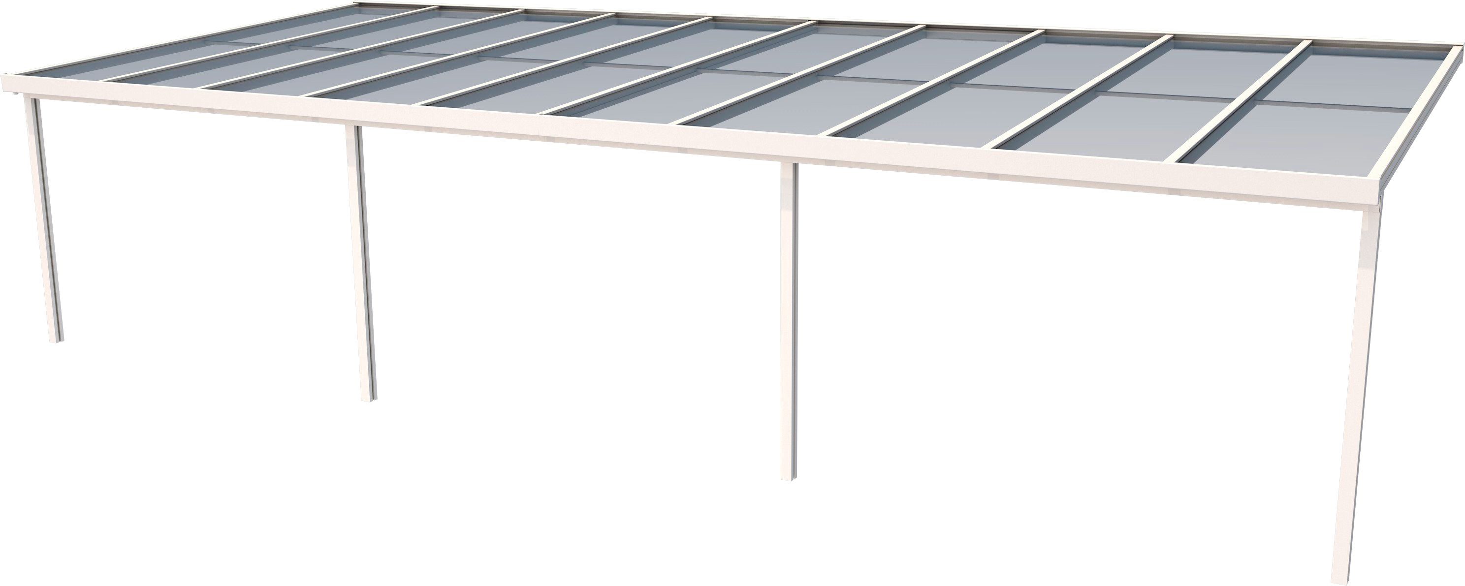 GUTTA Terrassendach Premium, BxT: 1014x406 cm, Bedachung Doppelstegplatten, BxT: 1014x406 cm, Dach Polycarbonat bronce