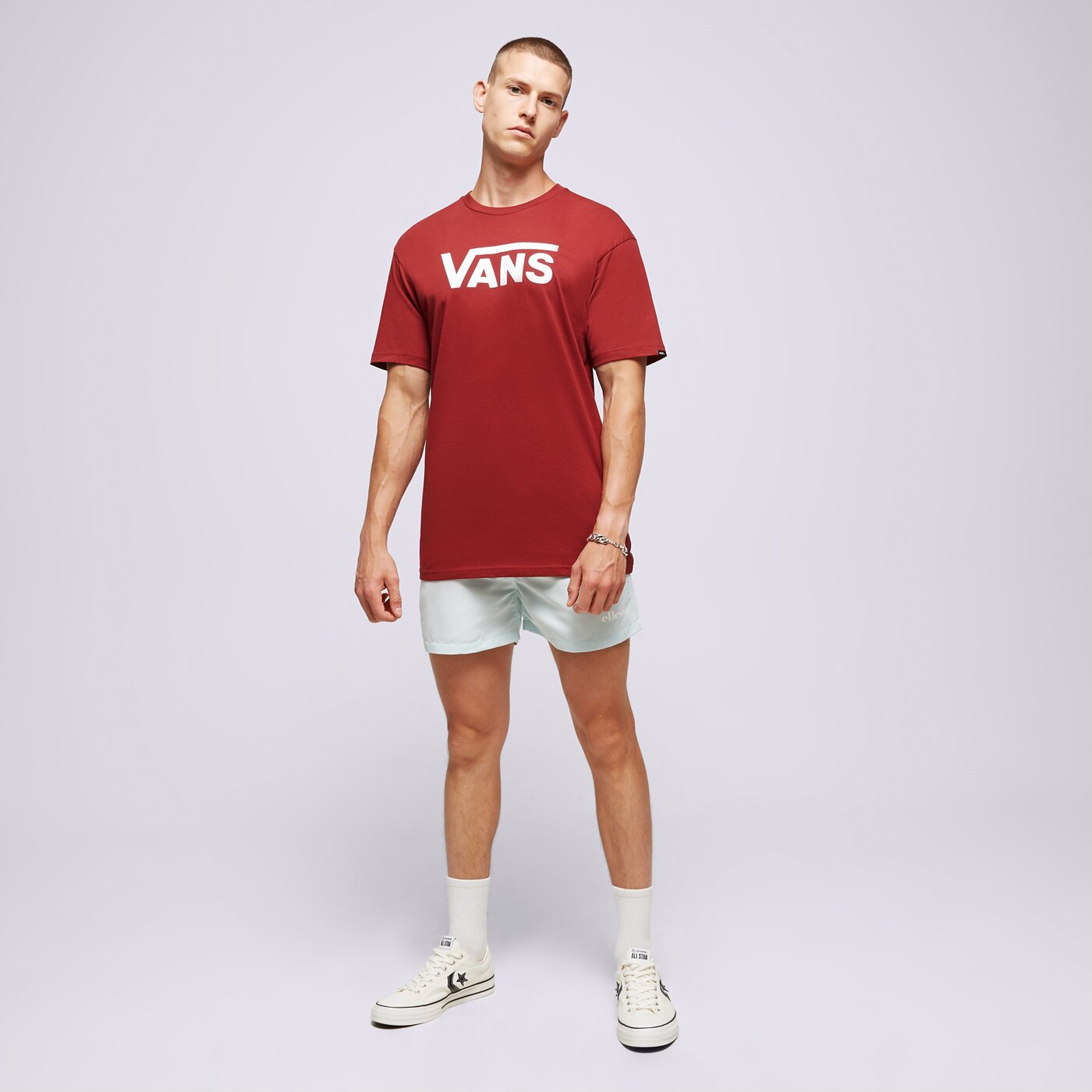 VANS T-SHIRT MN VANS CLASSIC SYRAH-WHITE Dunkelrot