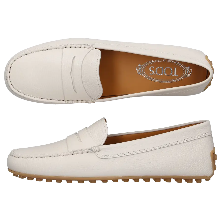 Tod's - Mokassins CITY GOMMINO Kalbsleder - weiß