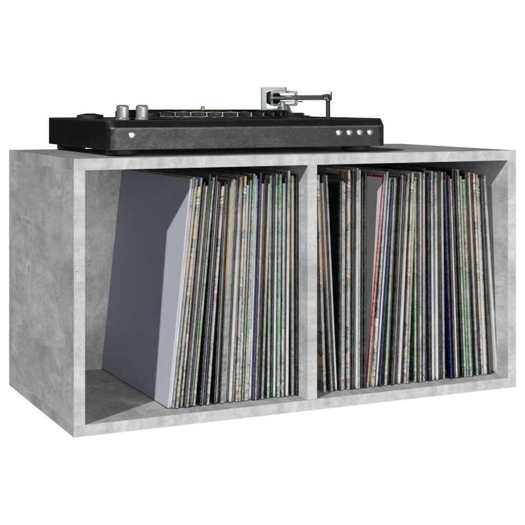 vidaXL Aufbewahrungsbox Schallplatten-Aufbewahrungsbox Betongrau 71x34x36 cm (1 St)