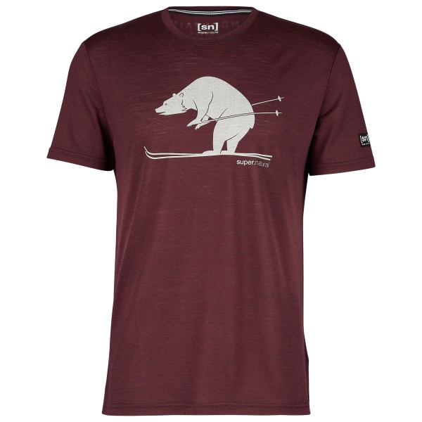 super.natural - Skiing Bear Tee - Merinoshirt