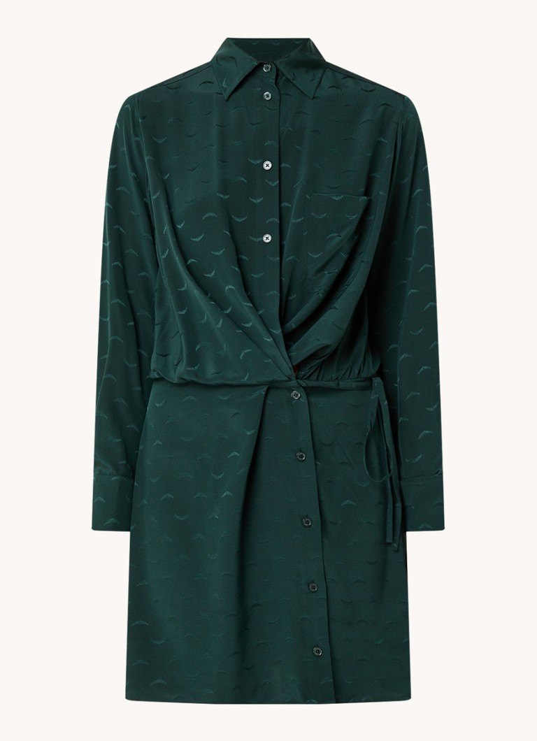 Vestido-blusa corto de seda Runelle de Zadig&Voltaire, adornado con un motivo jacquard.