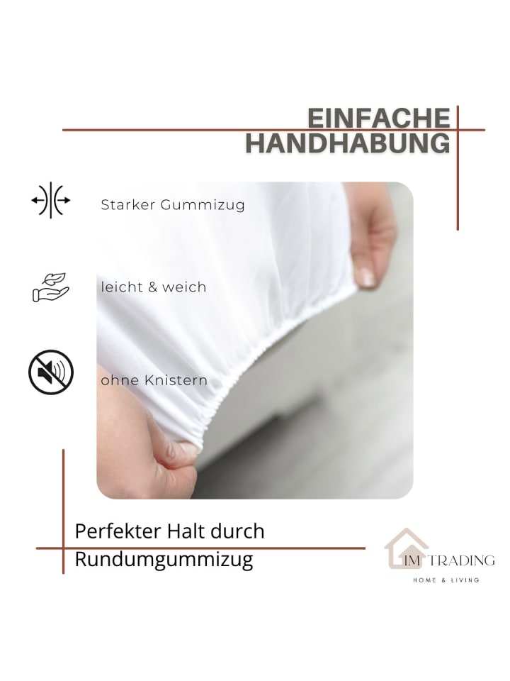 COFI 1453 Matratzenschoner 100x200cm mit   25 cm Rundumgummizug Matratzenauflage in Weiß günstig kaufen