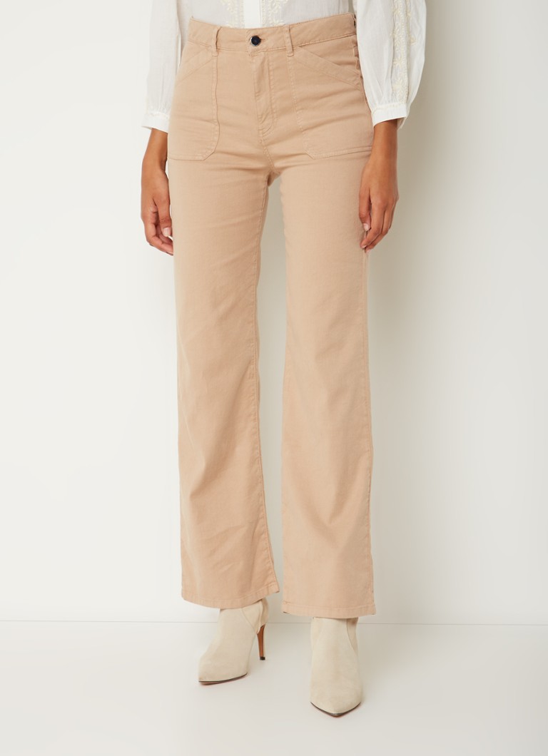 Jeans cropped a vita alta e gamba svasata in misto lino di Gerard Darel Carance